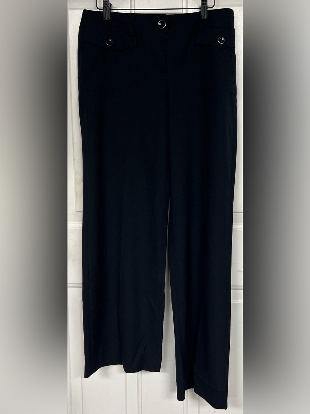 Ann Taylor Black Straight-Leg Dress Pants